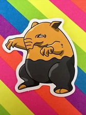 Drowzee Pokemon Cartoon Matte Sticker Decal Skate Surf Laptop Cell Collector