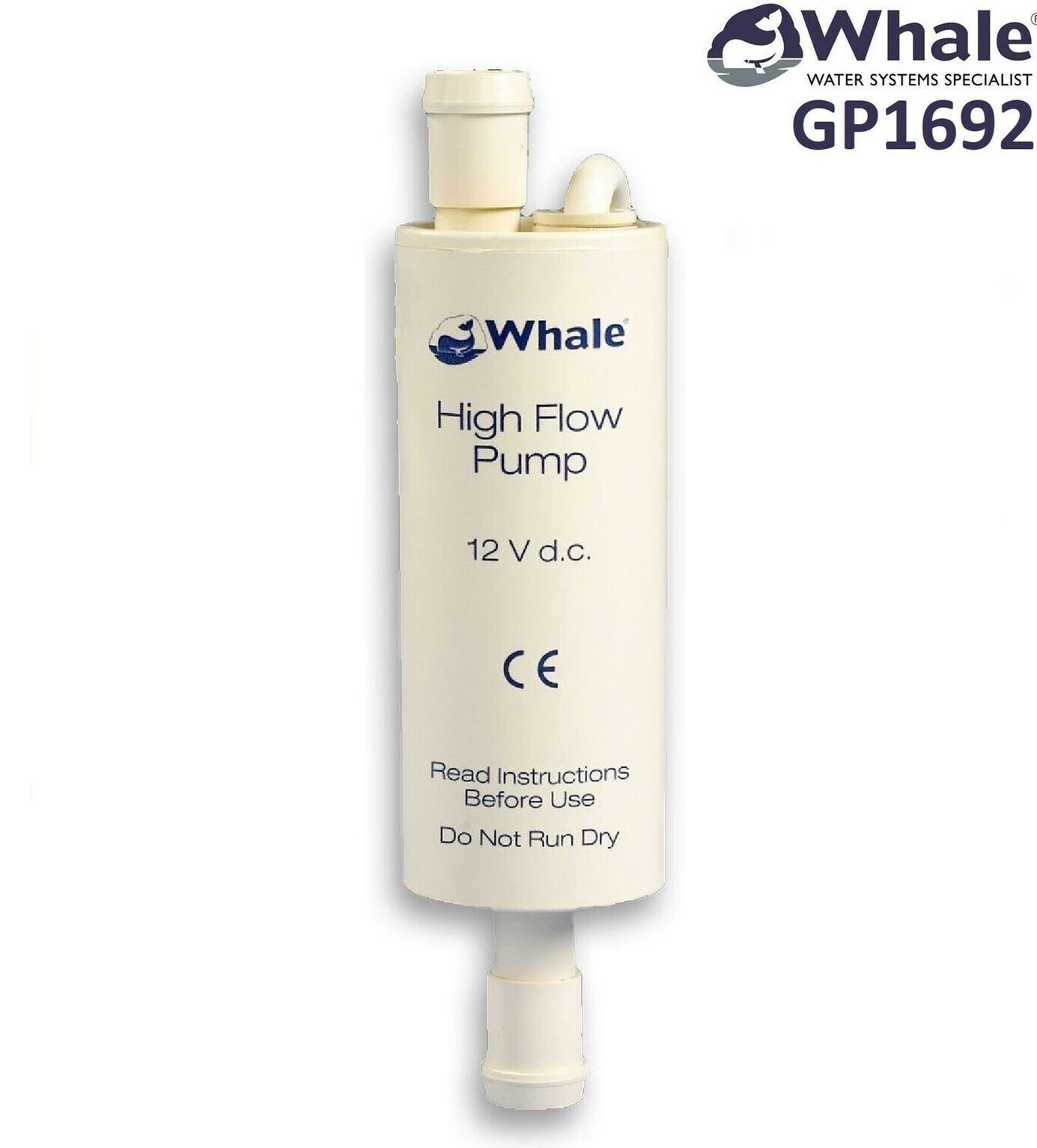 Water Pressure Pump Whale 12v In-line High Flow Motorhome Caravan Boat GP1692