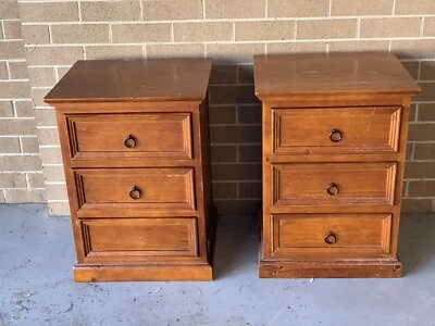 Early Settler Bedroom Tallboy And Bed Side Tables Dressers