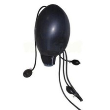 Latex Hood Full Cover Mask Manual Inflation Experience Suffocation Back Zipper