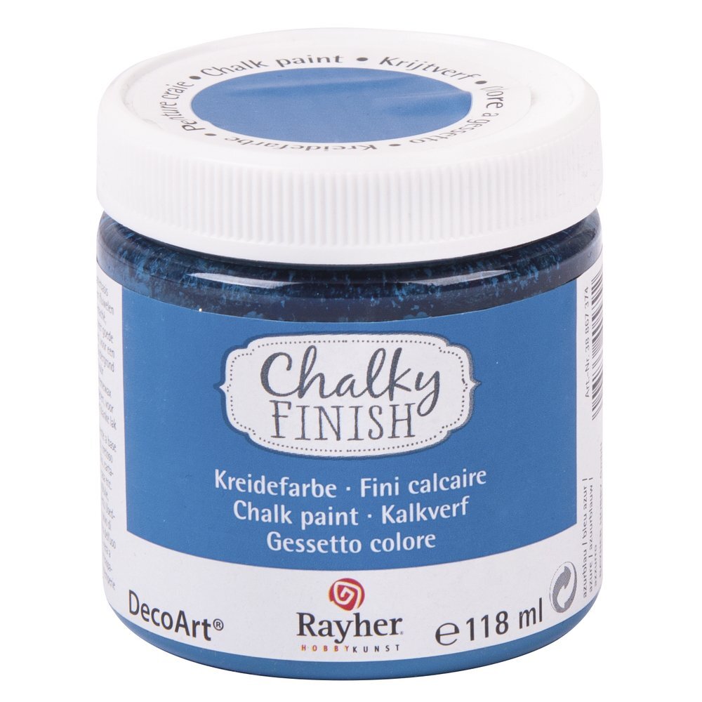 RAYHER HOBBY Chalky Finish Colore in Gesso, Blu (Azzurro), 118 ml, 118 unità