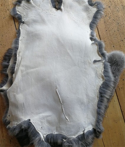 Natural Straw Yellow Rabbit Fur Hides - Tanned Leather Pelts For Crafts, Clothing & Accessories
