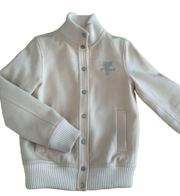 Courreges Vintage Jacket #1 Ivory White 40 Big Logo Women Courreges Vintage Jacket #1 Ivory White 40 Big Logo Women