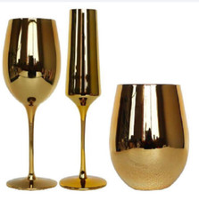 Gold Glassware Water & Wine for Hire @ 80p each