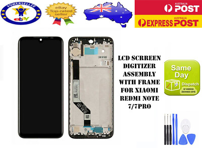 OEM XIAOMI REDMI NOTE 7/7 PRO LCD DISPLAY+TOUCH SCREEN DIGITIZER W FRAME BLACK