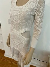 NWT Roberto Cavalli TULLE EMBROIDERED COCKTAIL DRESS IT40 US4 4000
