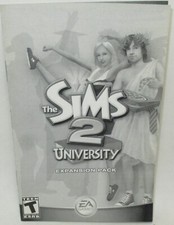 THE SIMS 2: University Expansion Pack PC Game Guide Booklet ONLY Paperback B W