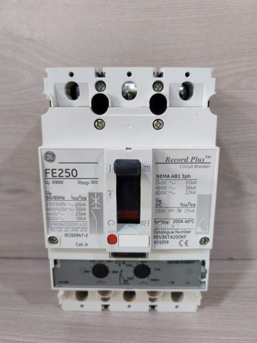 GENERAL ELECTRIC FE250 RECORD PLUS CIRCUIT BREAKER GENERAL ELECTRIC FE250 RECORD PLUS CIRCUIT BREAKER
