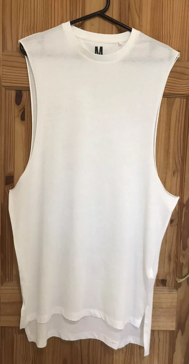 New Look Mens White Vest Top New Without Tags size M Urban Wear Holiday 2023