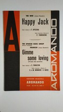 ORIGINAL SHEET MUSIC THE WHO HAPPY JACK SPENCER DAVIS GIMME SOME LOVIN' ITALY