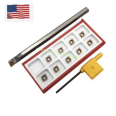 ZHOUZIMI SOLID CARBIDE C08K-SCLCR06 INDEXABLE LATHE BORING BAR 8 MM SHANK + CCGT060202L-F