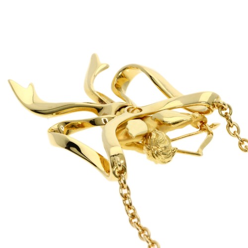 Collar Carrera y Carrera Ángel motivo cinta oro amarillo K18 - Imagen 2 de 10