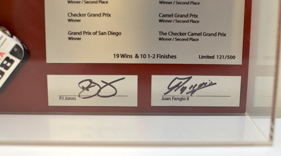 TSM 1:43 TOYOTA EAGLE MKIII AAR IMSA GT TrueScale Autographed  By Fangio & Jones - Image 3 of 4
