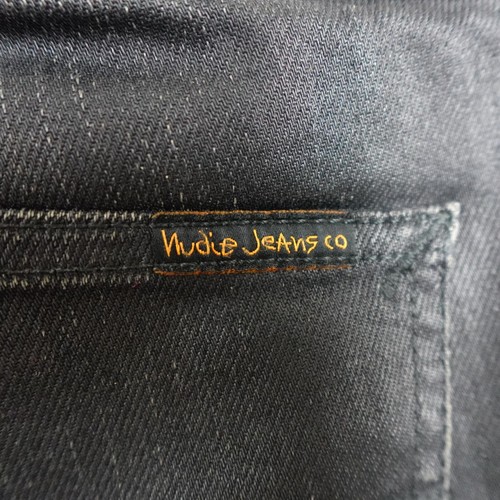 Nudie Jeans Co Jeans Mens 28 Black Italy Coated Finish Slim Fit Urban Streetwear - Picture 21 of 23