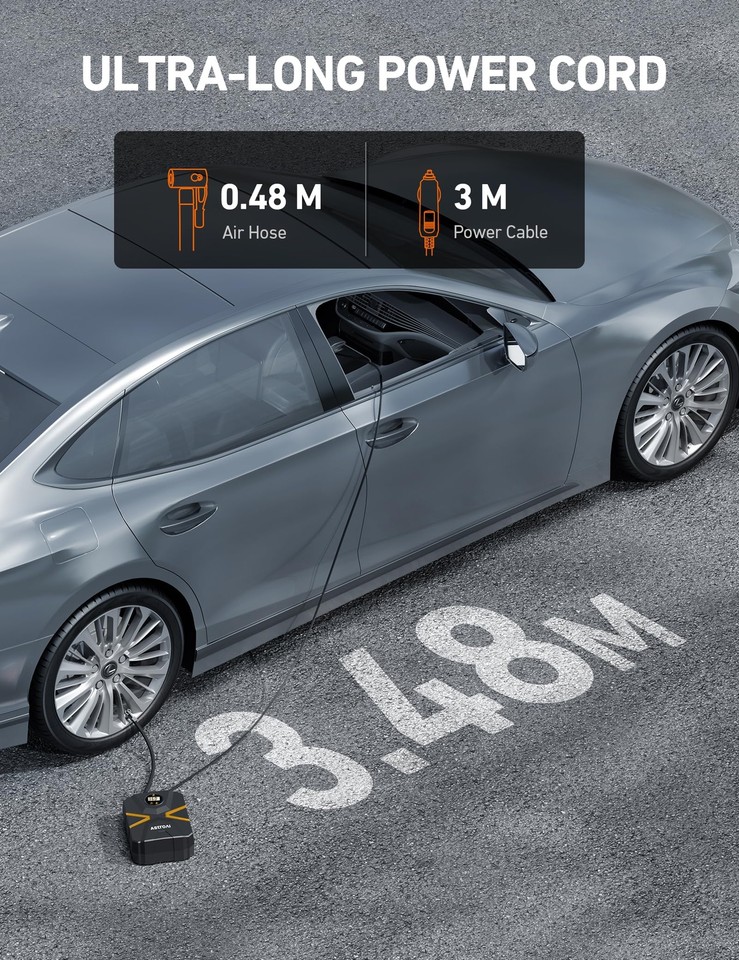 AstroAI Tyre Inflator Air Compressor 12V DC, Digital Car Tyre Pump 150