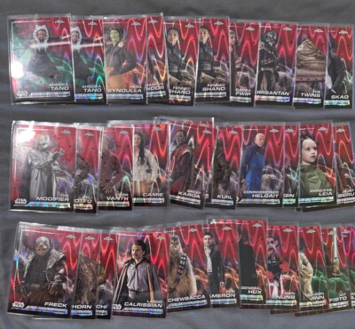 2024 Topps Chrome Star Wars Refractor, RayWave, & Insert Singles - You Pick