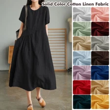 Faux Linen Fabric Cotton Pleated Cloth Soft Fabric DIY Dress Clothing 1.4*0.5M