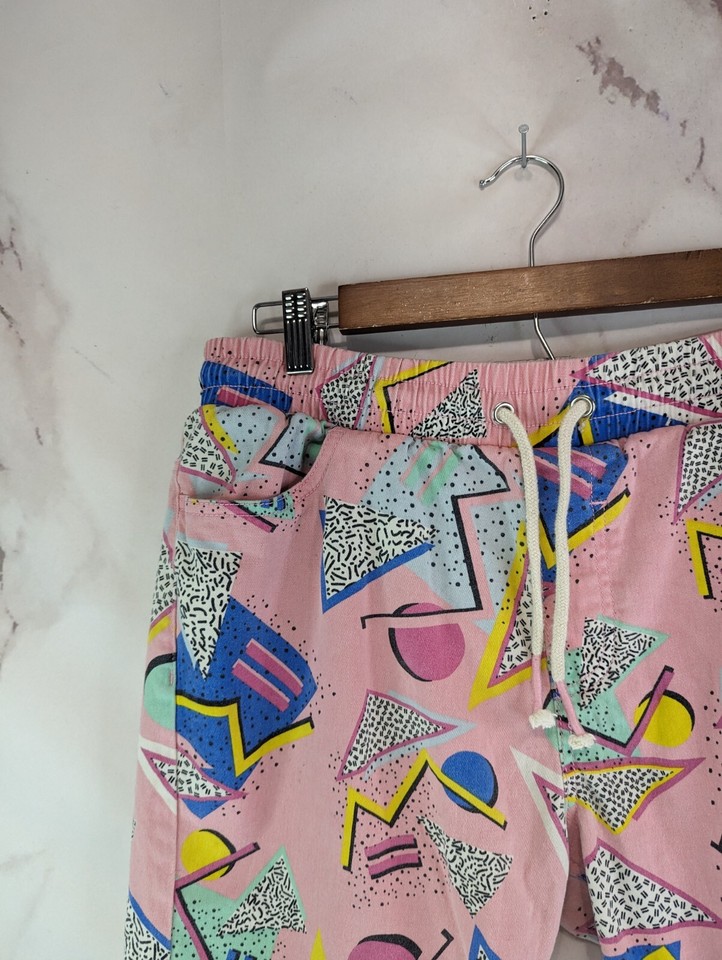 Oh Snap Shorts Mens Large Pink Drill Clothing Co Twill Retro 80s