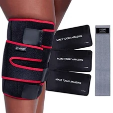 Zomac Knee Ice Pack Wrap w/ Resistance Band, Bundle for Recovery Post Surgery