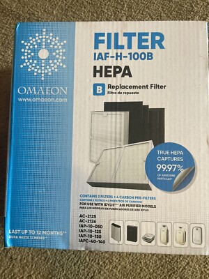 Omaeon 2 Pack for Idylis IAF-H-100B True HEPA Replacement B Filters