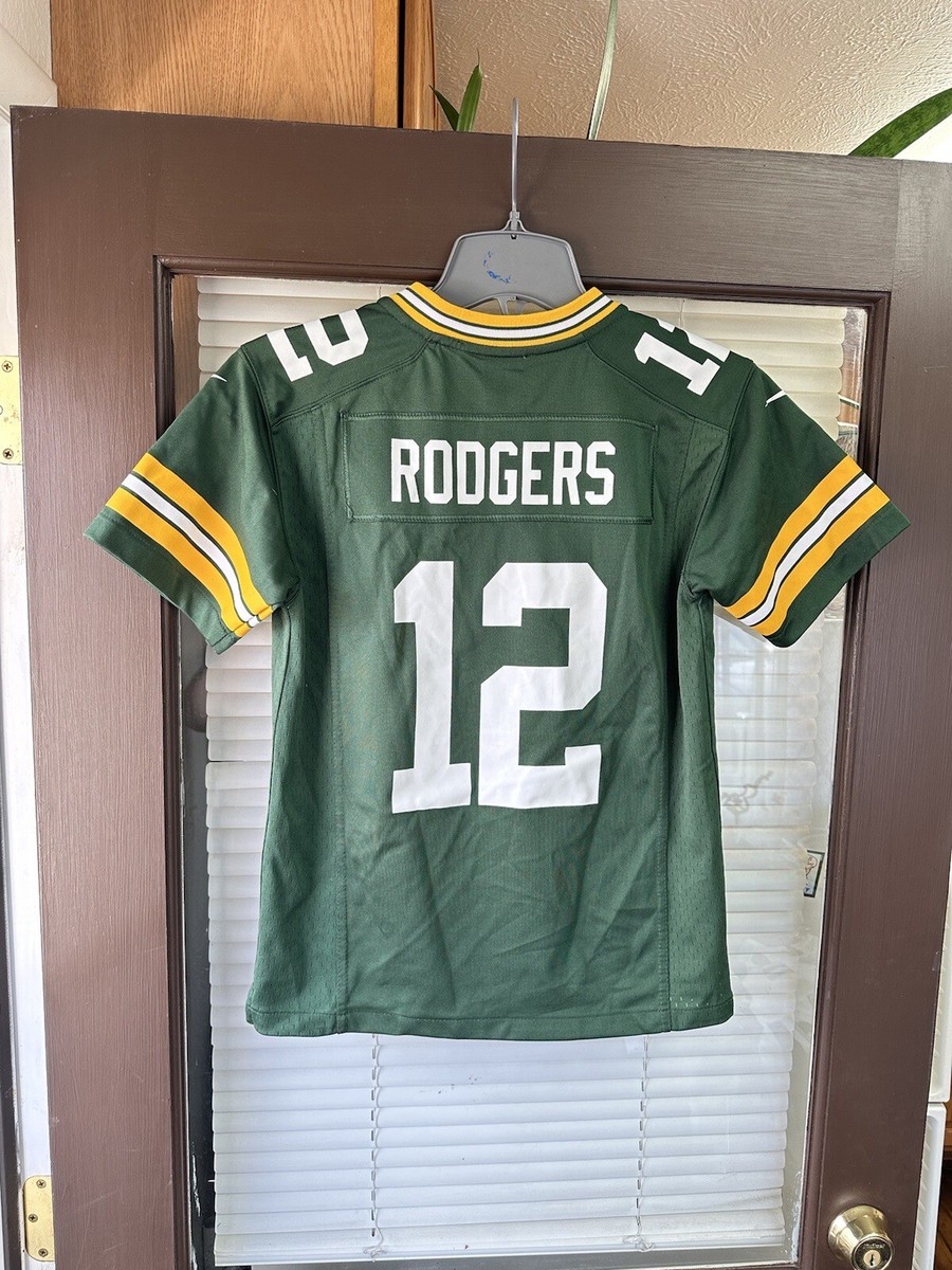 Authentic Nike Aaron Rodgers #12 Green Bay Packers KIDS NFL