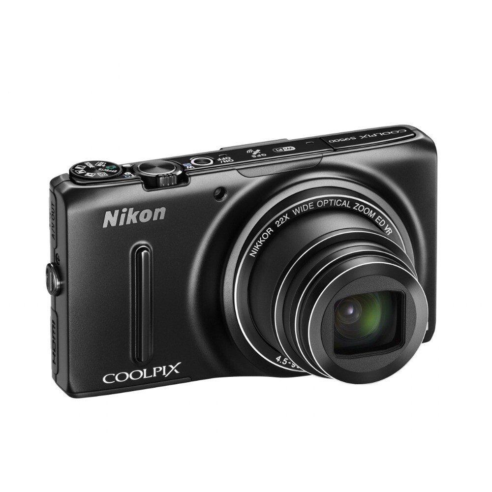 Nikon COOLPIX S9500 18.1 MP Wi-Fi&GPS Compact Digital Camera Black 85% New