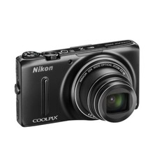 Nikon COOLPIX S9500 18.1 MP Wi-Fi GPS Compact Digital Camera Black 85 New