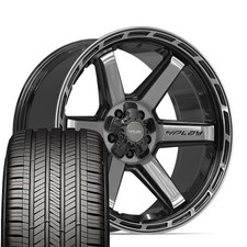4p63 22x10 Black 4play Rims 28545r22 As Tires Set Fits Dodge Ram 1500