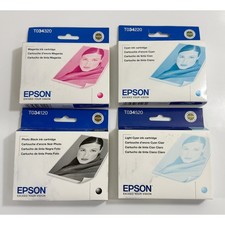 Epson Ink Cartridges T034 Multi 4-Pack Cyan Magenta Photo Black Light Cyan 2012