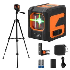 Laser Level Self Leveling with Tripod -100Ft Green Cross Line -Leveler Tool f...