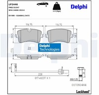 Delphi LP2446 Bremsbelagsatz FüR Scheibenbremse Bremsbelagsatz
