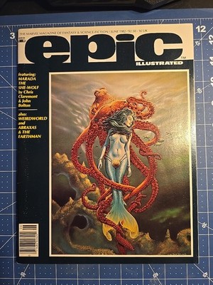  epic Illustrated JUNE 1982 Marvel Frank Brunner Cover Mermaid Octopus~Fantasy