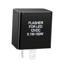 Automatic Electronic Turn Signal Flasher Relay2VDC 0.W-50W 2-Pin, for Led 1