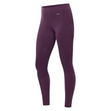 Kerrits Ice Fil Tech Tights SM Purple Riding Pants Full Seat Women Grip Pockets