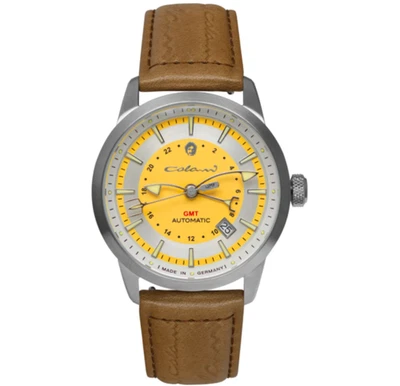 UMF Ruhla Colani Herren Automatikuhr Saphirglas Limited Edition 99St 1364-1 gelb - Bild 1 von 4