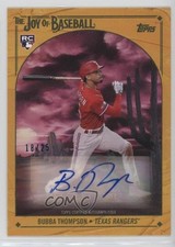 2023 Topps X Bob Ross The Joy of Baseball 18/25 Bubba Thompson #33E Auto 08k5