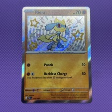 Pokemon Riolu Shiny Rare Holo SV: Paldean Fates 2024 173/091 NM on eBay