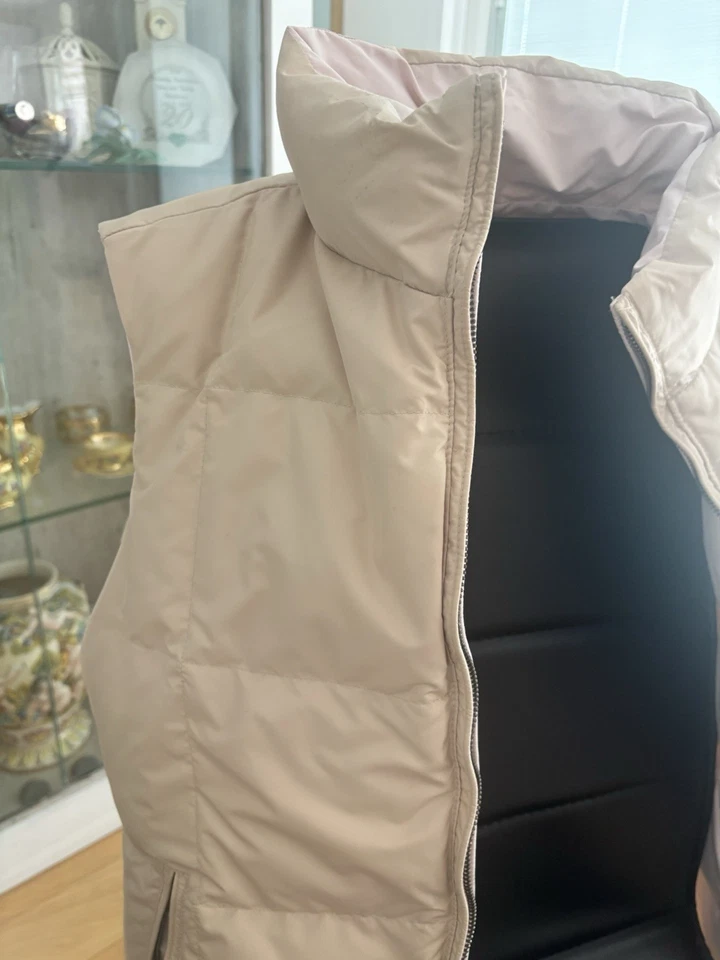 Ralph Lauren女式绗缝松饼背心双面粉色和米色 — 第 4/4 张图片