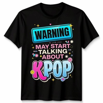 T-Shirt K-Pop Unisex Warnung kann anfangen, über K-Musik zu sprechen Geschenk Shirt
