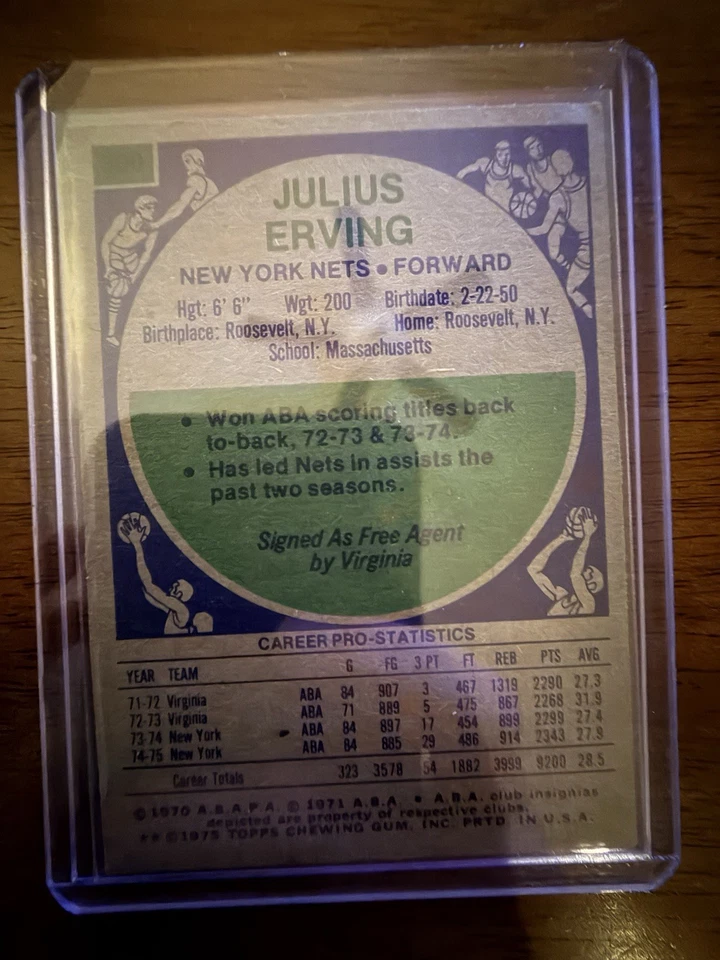 1975-76 Topps - Julius Erving #300 Foto 2 de 2