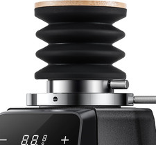 64Mm Coffee Grinder Single Dose Hopper, Silicone Bellow with Wooden Lid for Easy