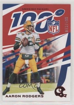 2019 Panini Chronicles NFL 100 Red 13/199 Aaron Rodgers #34 0w1