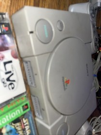 Sony PlayStation 1 PS1 Gray Console SCPH-9001 Bundle TESTED WORKING