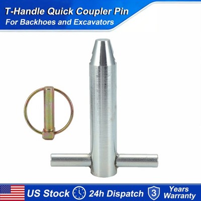 TAG Style T-Handle Quick Coupler Pin 1-1/4''x6 for Backhoe Excavator 2500-12000lb