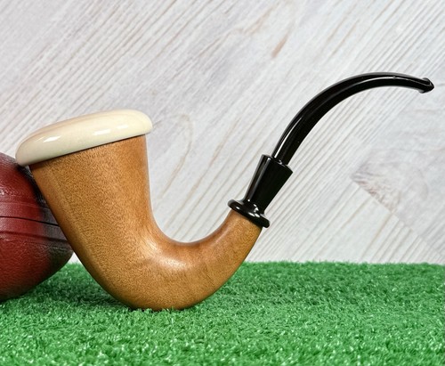 CALABASH MEERSCHAUM PIPE W/ CASE, HARDLY SMOKED, MAHOGANY, AWESOME CONDITION.