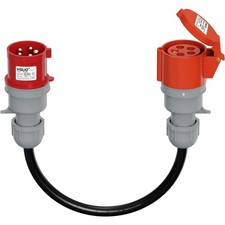 CEE Adapter 32A auf 16A 3-Phasen 400V Kabel 0,5m Werkstatt Baustelle