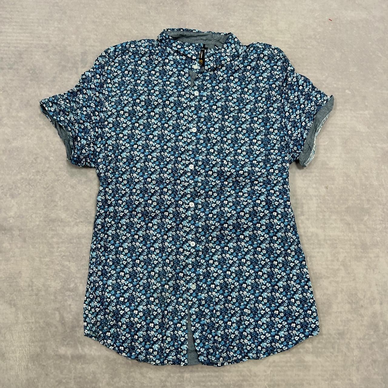 Lee Shirt flower patterned long short shirt Women's XL