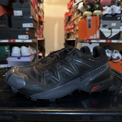 Salomon Speedcross Tripe Black Trail Hiking Goretex Running Shoes Men s Size 10