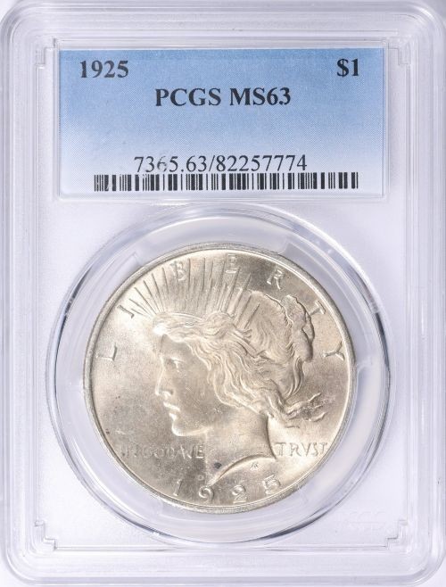 1925 Peace Silver Dollar PCGS MS-63