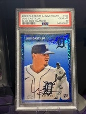 2023 Topps Chrome Platinum LUIS CASTILLO Blue Prizm  #317 Mariners /199 PSA 10